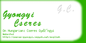 gyongyi cseres business card